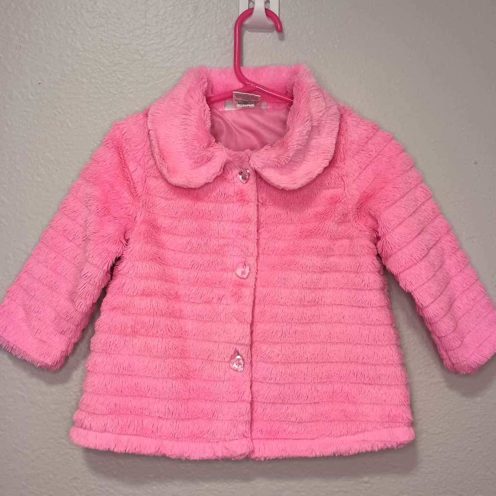 Mini Muffin Baby Girls Winter Front Button Pink Size 24 Months Sweater Jacket